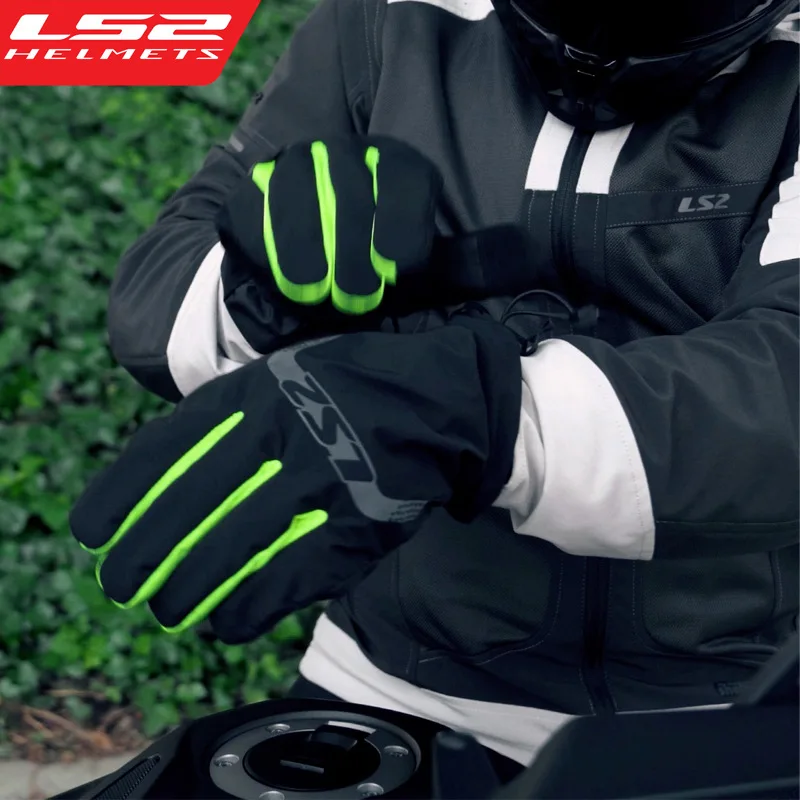 LS2 Motorcycle Gloves LS2 THERMORAIN Motorbike Rain Overgloves Winter Warm Waterproof Off-Road Touch Screen Rain Glove