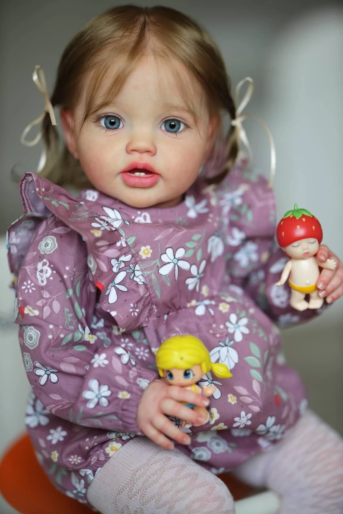 

NPK 24Inch Newborn Baby Toddler Doll Reborn Lottie Princess Girl lifelike Soft Touch 3D Skin Art Doll with Hand Root Hair