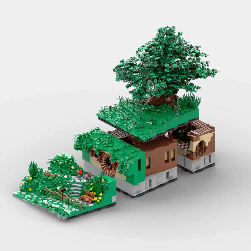 ファンタジーハウスエントランスモデルビルディングブロックセット DIY 組立レンガ建築コレクション知育玩具ギフト
