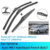 Para TOYOTA Auris MK1 Hatchback French BUILT limpiaparabrisas delantero trasero cepillos cortador accesorios J U gancho 2006-2012 2011 2012