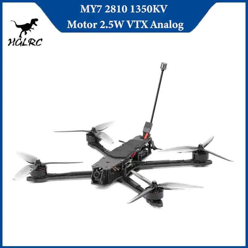 

HGLRC MY7 2810 1350KV Motor 2.5W VTX Analog FPV Drone Long Range Quadcopter RC Tools
