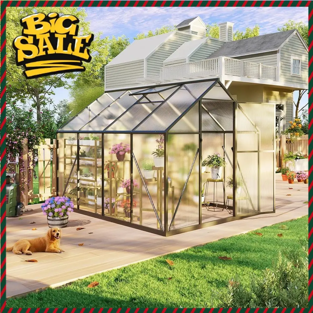 

BestsellerCompact 6x7.5ft Outdoor Walk-in Greenhouse with Ventilated Roof and Easy Assembly for Garden Enthusiasts