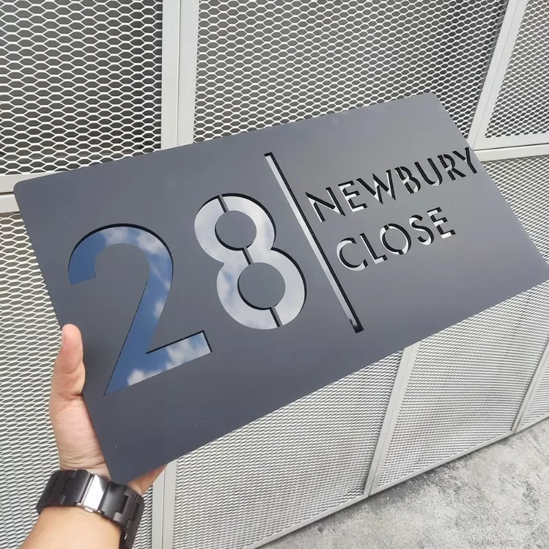 Large Size Custom Acrylic Modern House Numbers Sign Door Address Street 3D Letter Number Plaques Outdoor Name Home Decor Plate