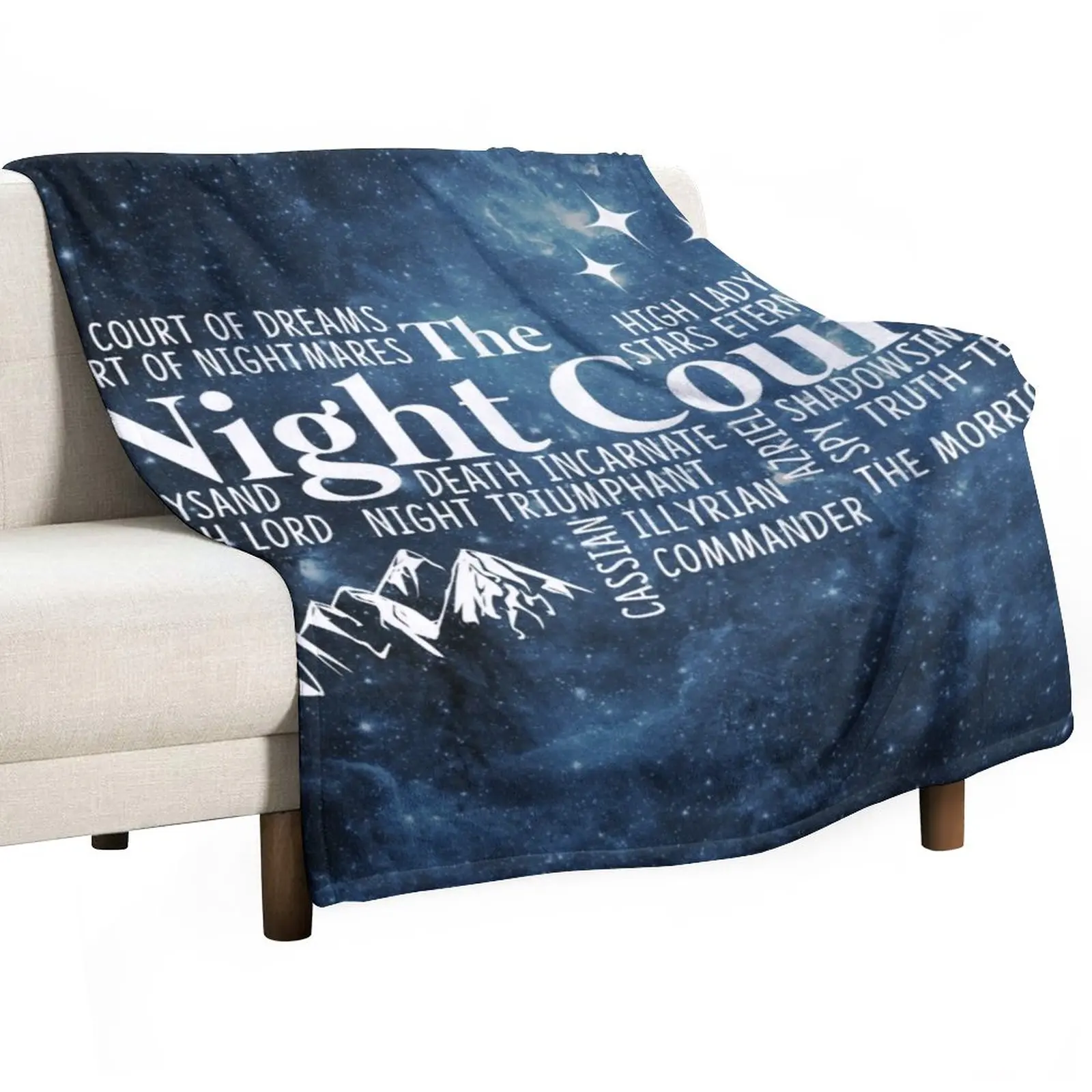 The Night Court Typography Throw Blanket Luxury Blanket Thermal Blanket For Sofa Thin