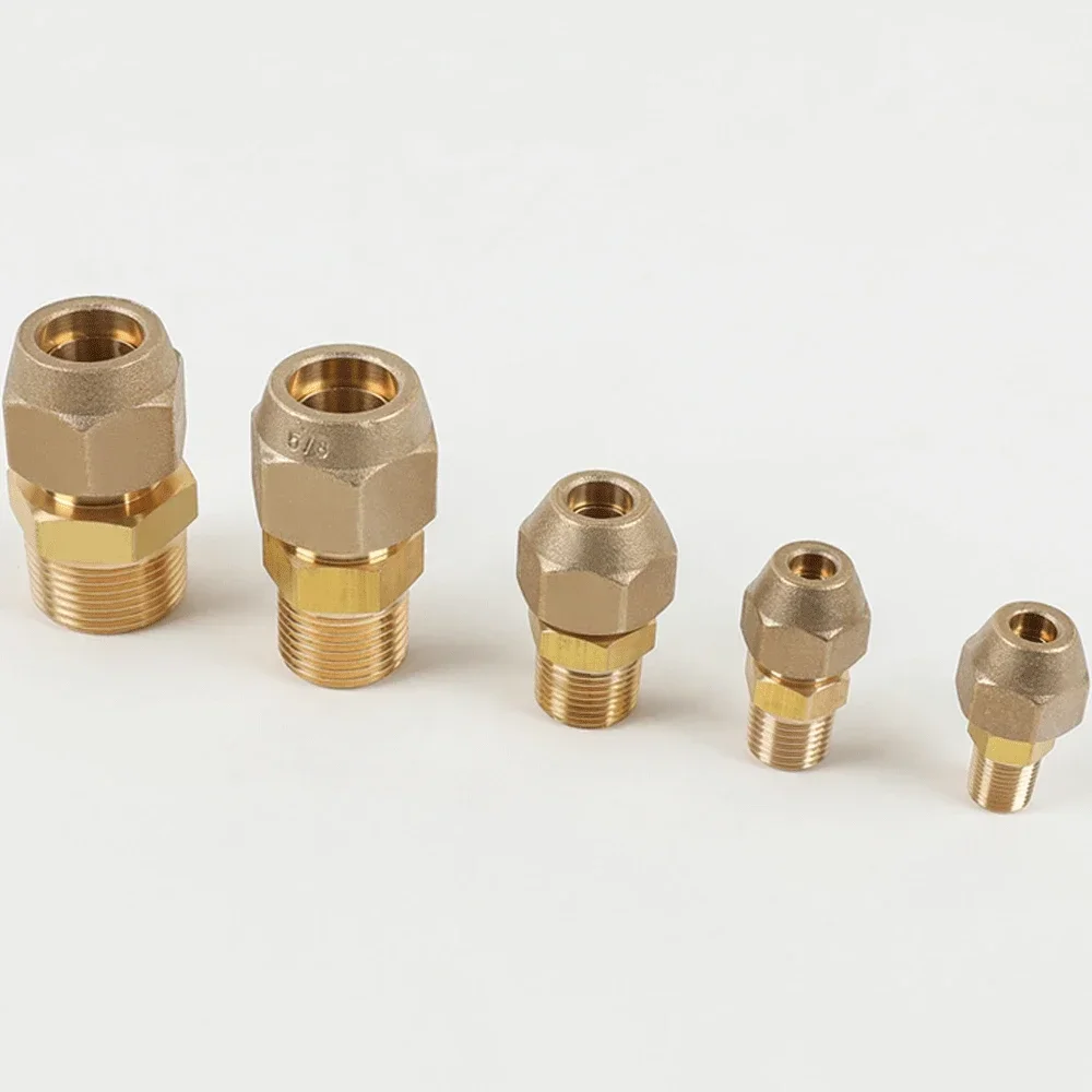 1/8" 1/4" 3/8" 1/2" 3/4" BSPP Male To 6.35-19.05mm Flare Tube 45 Degree SAE-Standard Brass Pipe Fitting Connector For Air Conidi