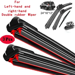 Car Wiper Front & Rear Wiper Blades Set Kit For Toyota RAV4 XA30 2005 - 2012 Windshield Windscreen Window Brush 24