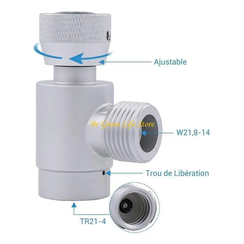 M7DF汎用飲料コネクタ水族館レギュレータポータブルアダプターTR21.4からW21.8アダプター在宅産業用に最適