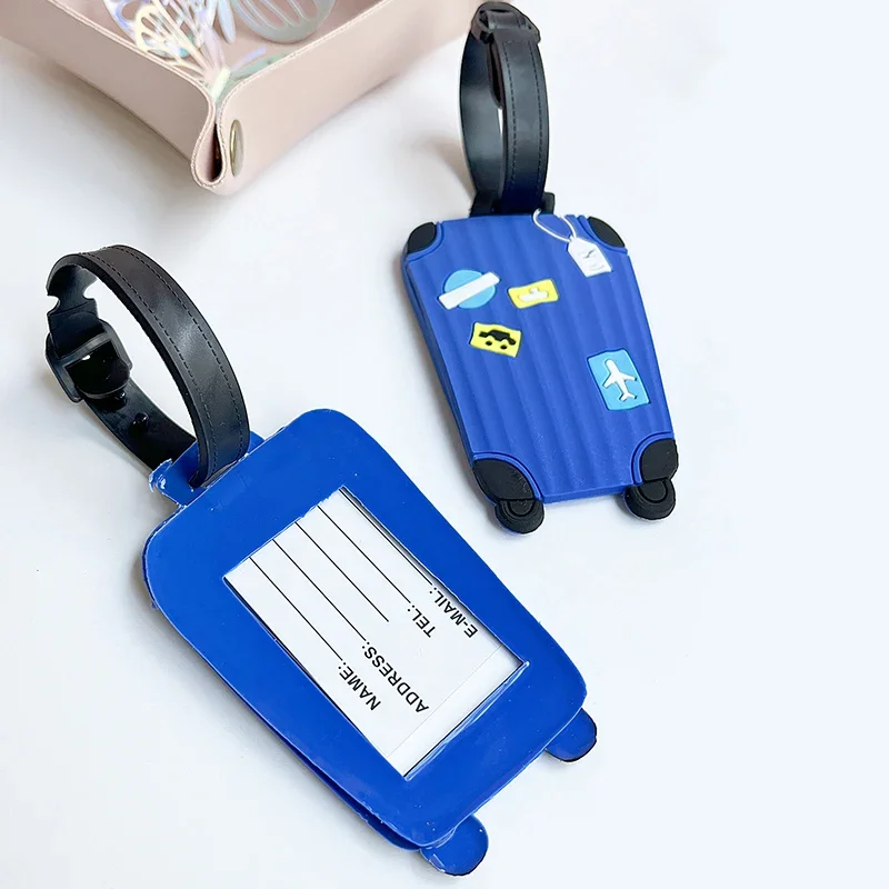 Suitcase Luggage Tags Cartoon Travel Accessories Women Men Girl Name ID Tags Address Holder Identifier Label Tags