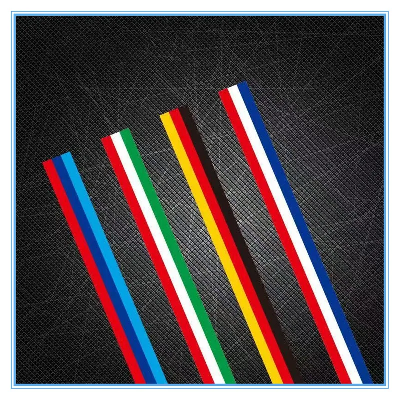 Pegatina de coche pesonalizada de tres colores, pegatina de bandera nacional de Alemania, Italia, Francia, Rusia, calcomanía de vinilo para el cuerpo, pegatinas de estilo de coche