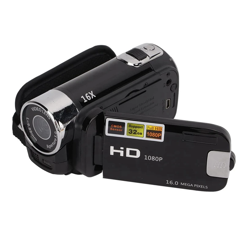 16MP Digital Camcorder 1080P Full HD DV Camcorder Digital Video Camera Degree Rotation Screen 16X Night Zoom Easy To Use