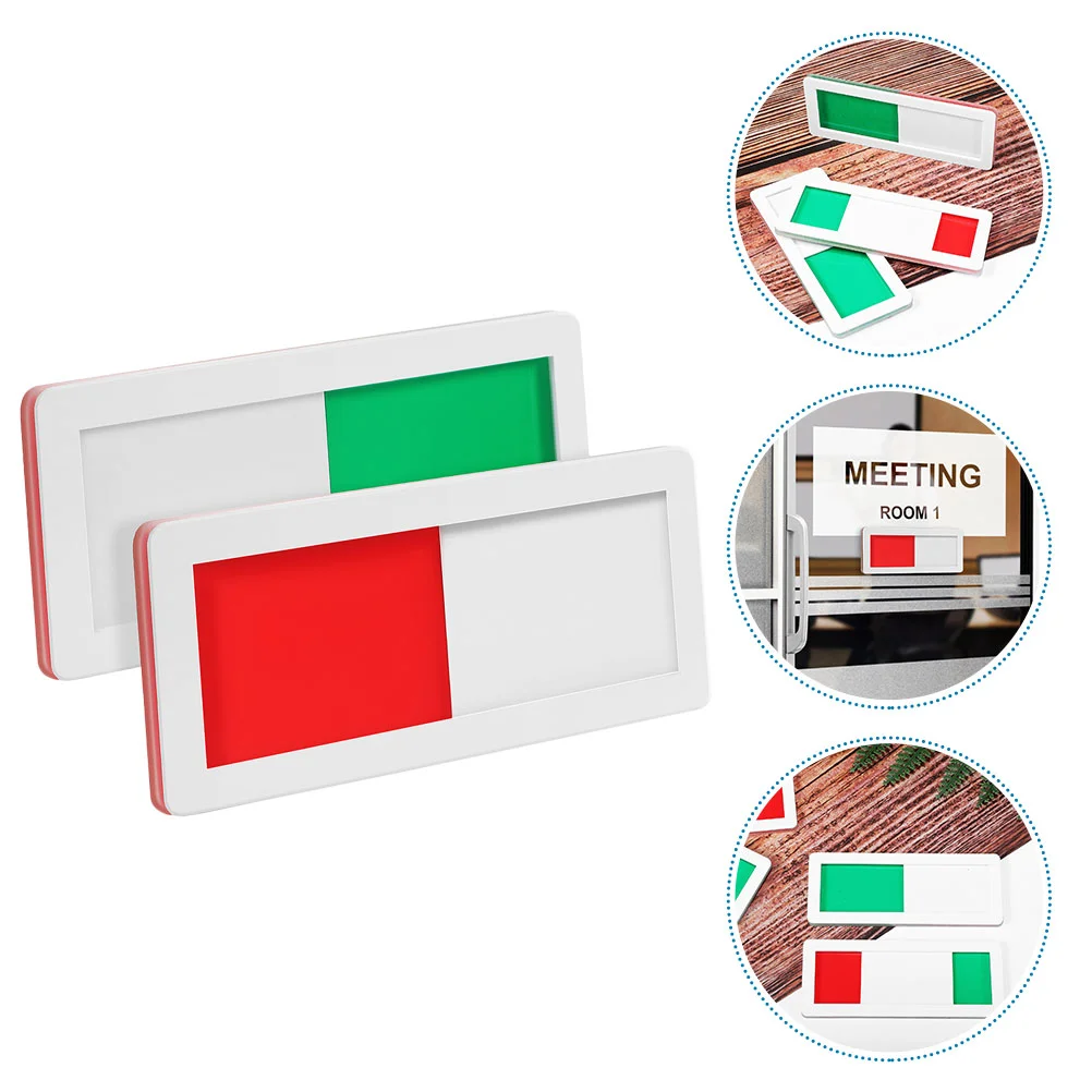 2 Pcs Privacy Sign Slider Indicator Plate Vacant Occupied Meeting Room Available for Bathroom Door