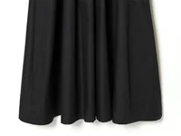 Women's Dress 2026 Spring New Black Short-Sleeve Pleated Decorative A-Line Long Dress Elegant and Simple Fashionable - Image 5