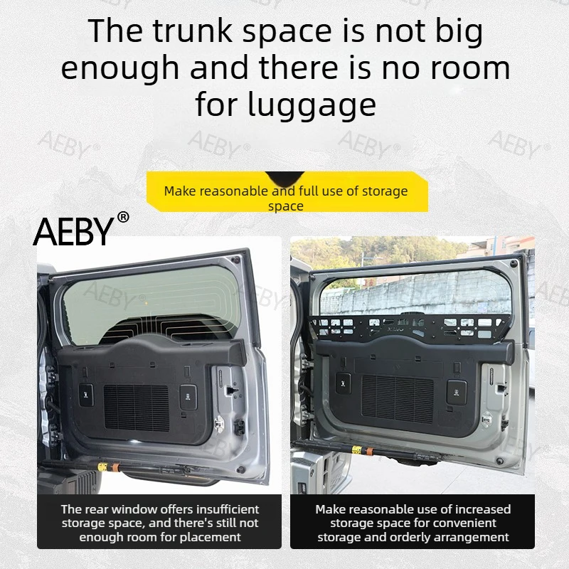 For Jetour T2 Rear cargo storage panel multifunctional of tailgate storage rack,Tailgate storage rack fence,Car accessories