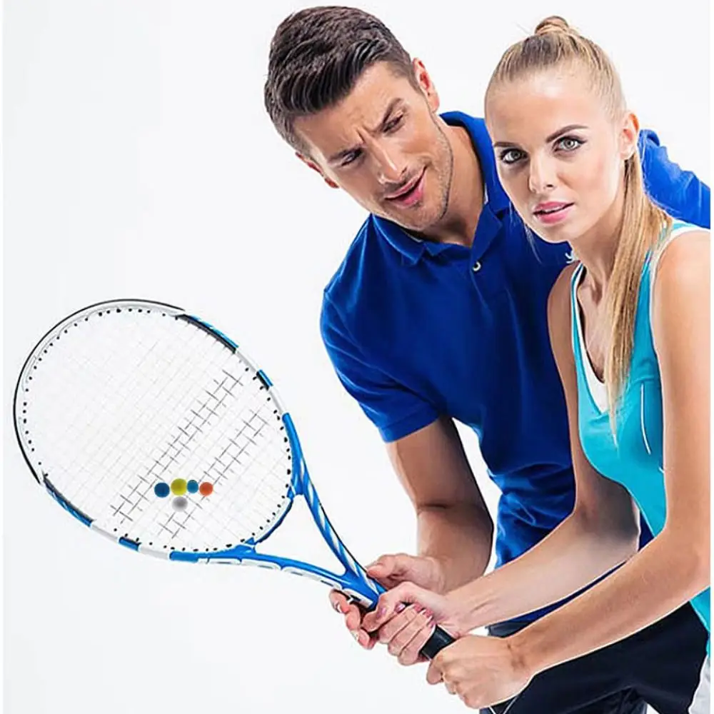 Tennis Shape Tennis Racket Damper Anti-Shock Silicone Vibration Dampeners Strings Dampers Personality Tennis Shock Absorber