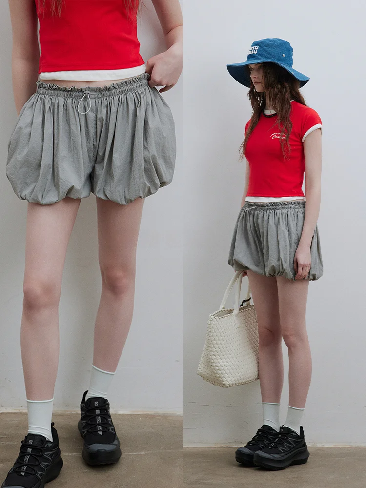 

Женские летние универсальные плиссированные шорты-юбка Lofi с высокой талией для защиты от солнца, стройнящие, для повседневной носки, А-силуэт