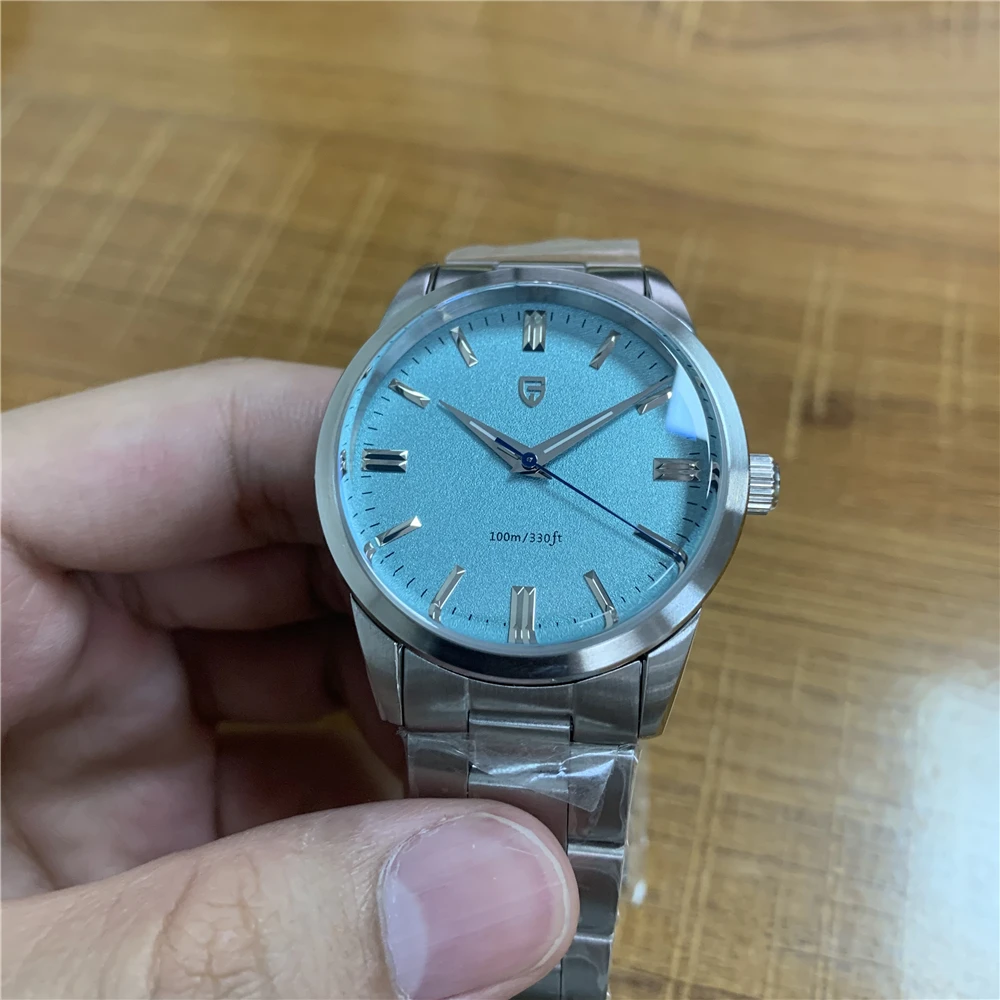 PAGANI DESIGN jam tangan Quartz pria, arloji olahraga bisnis lapisan safir VH31 baja tahan karat 38mm untuk lelaki 2024