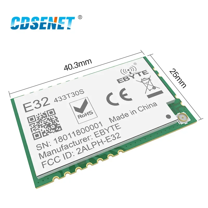 LoRa 433MHz rf Module 1w Long Range Transceiver CDSENET E32-433T30S UART SMD 30dBm 433 mhz IOT Transmitter Receiver