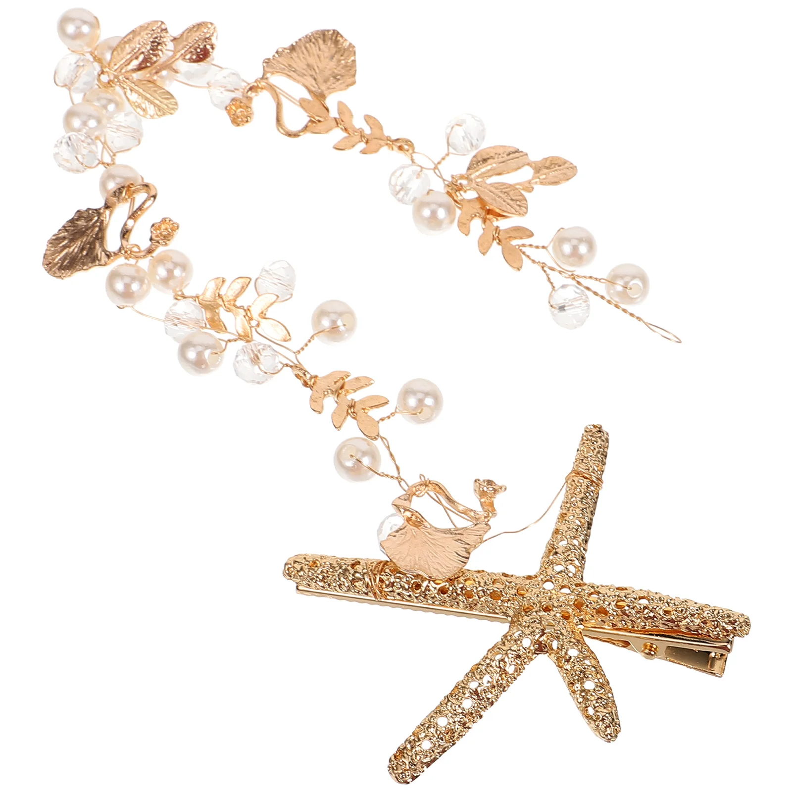 Starfish Headband Sea Headpiece Hair Ribbon Women Accessories Headdress Alloy Hairband Decor