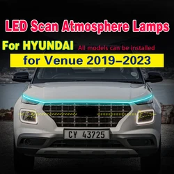 Car Daytime Running Lights DRL For Hyundai Venue 2019-2023 Dynamic LED Scan Starting Light Strip Car Decorative Atmosphere Lamps