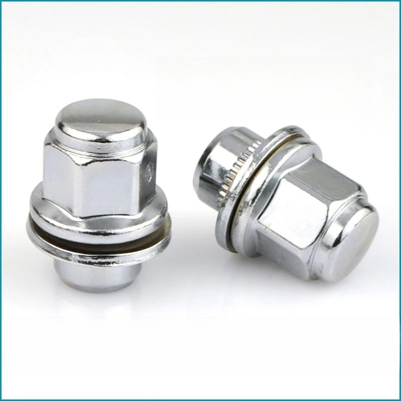 Solid Forged Wheel Lug Nut, Chrome Plated Car Wheel Rim Tire Replacement Fastener, Shipped 4pcs nuts