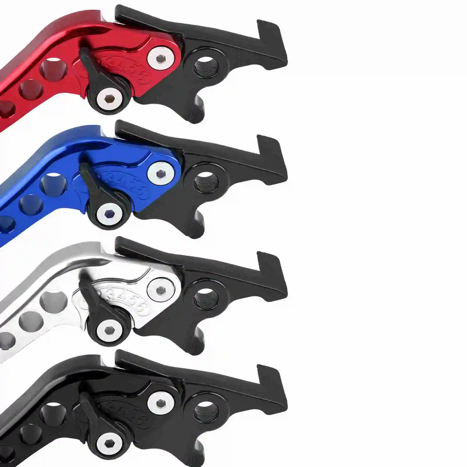 1 زوج CNC دراجة نارية من سبائك الألومنيوم سكوتر تعديل مزدوج مكبح قرصي رافعة مزدوجة مكبح قرصي رافعة مزدوجة مكبح قرصي رافعة