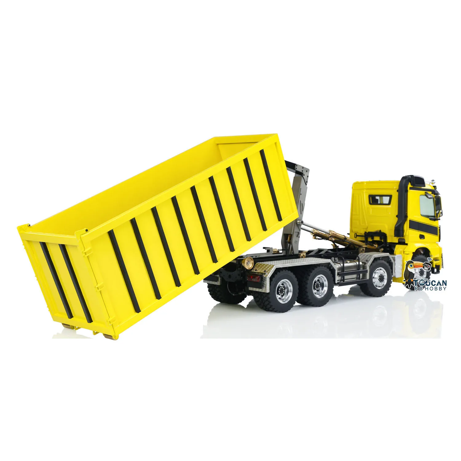 8x8 LESU 3363 1/14 Hydraulic RC Dumper Truck Metal Roll On/Off Tipper Waste Bin Car RTR I6S Light Sound System RC Toys Model