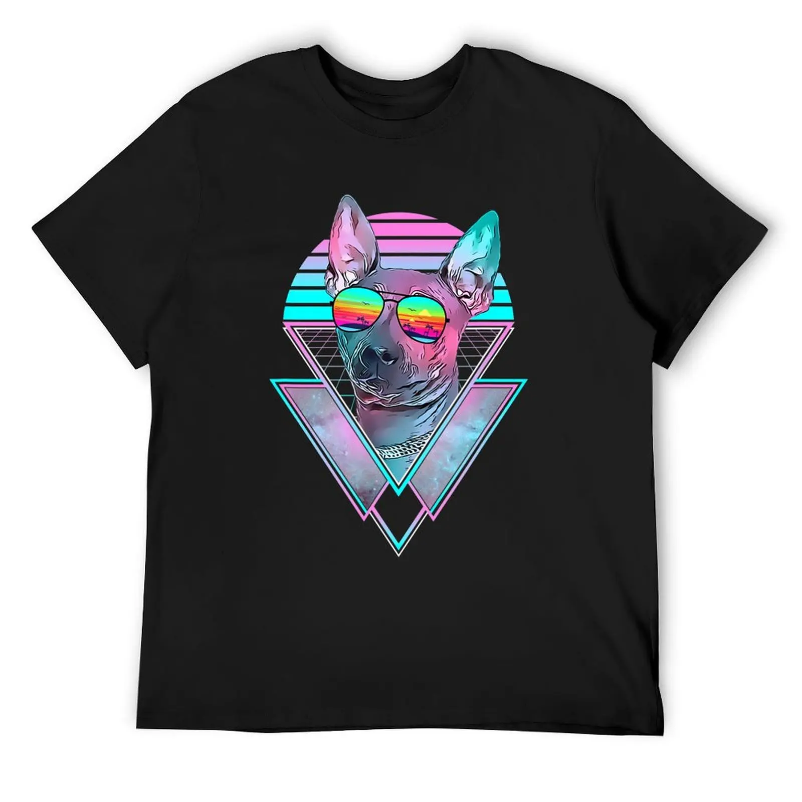 American Hairless Terrier Dog Vintage Retro Vaporwave Beach \t\t T-Shirt shirts graphic shirts graphic tee mens workout shirts