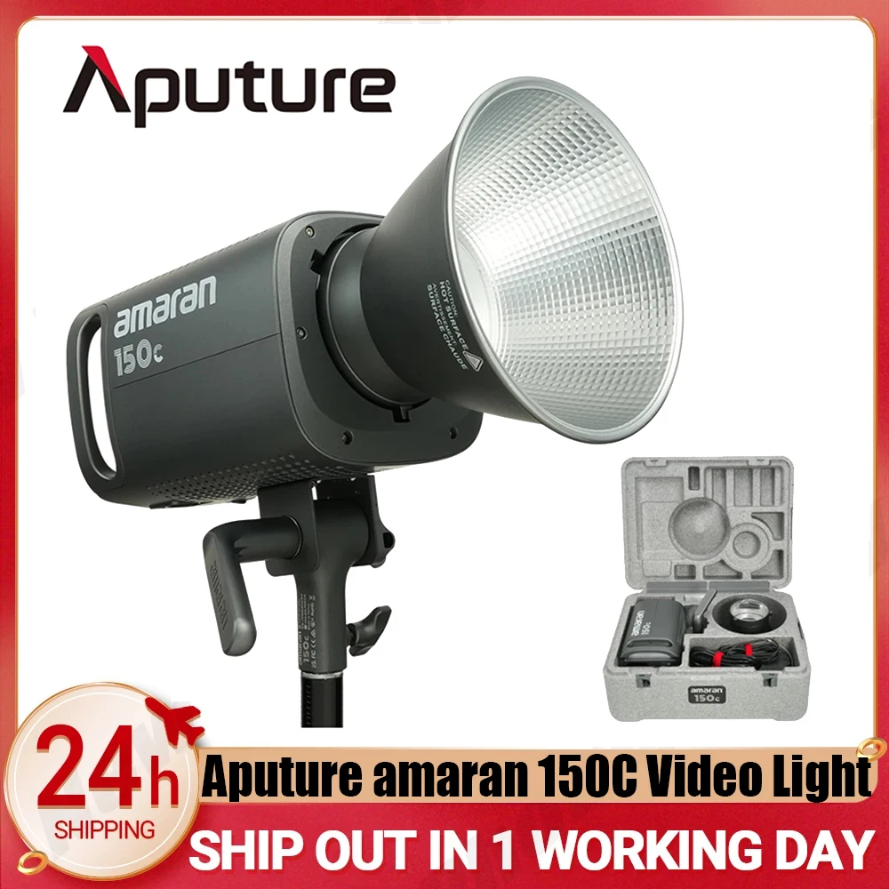 

Aputure amaran 150C RGBWW LED Video light Photography lights 2500K-7500K for Live Streaming Photo Video Recording