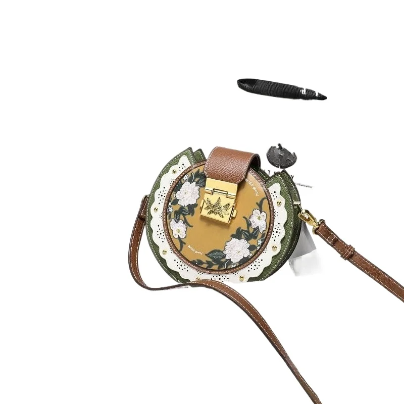 

Текстура, высококачественная нишевая дизайнерская сумка, новая сумка-мессенджер, женская сумка, подарок на день рождения, модный тренд, изысканный высококачественный шикарный круглый