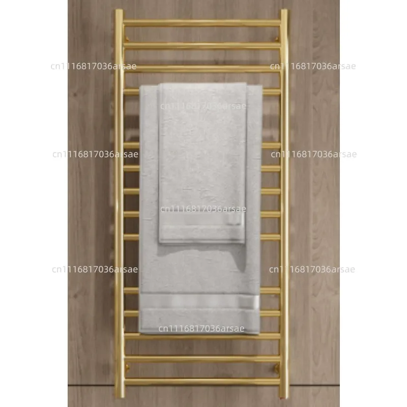 Bathroom  Stainless Steel Gold Heated Towel Warmer Waterproof Grade