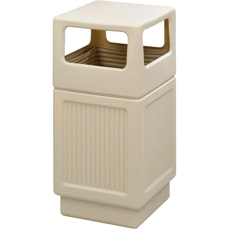 

Canmeleon Trash Can, 38 Gallons, Indoor and Outdoor Use, Durable & Weather-Resistant Commercial Garbage Can, Tan