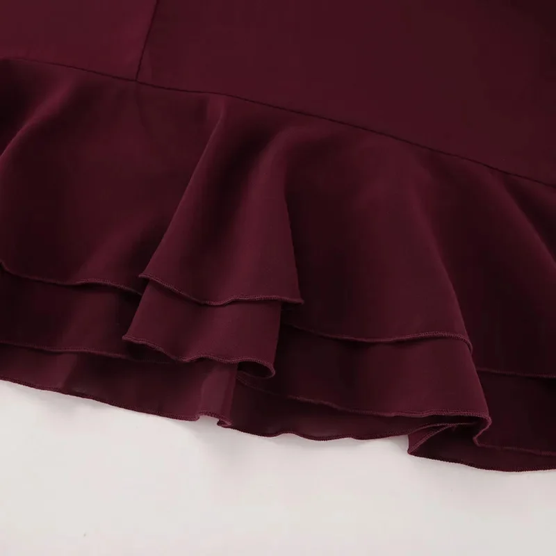 Fashion Women See-Through Ruffled Long Sleeve Blouse Casual Vintage O-Neck Elastic Drawstring Top Chic Summer Versatile Shirts