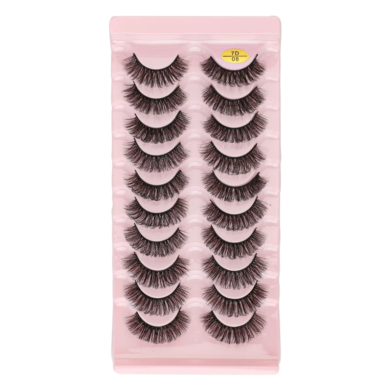 10 pairs of full thickness false eyelashes, enhancing the sparkle and charm of the eyes, suitable for daily travel eyelashes