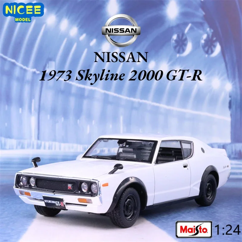 

Модель автомобиля Maisto 1:24 1973 Nissan Skyline 2000 GT-R, металлическая Игрушечная машина из сплава, коллекция подарков для детей B852