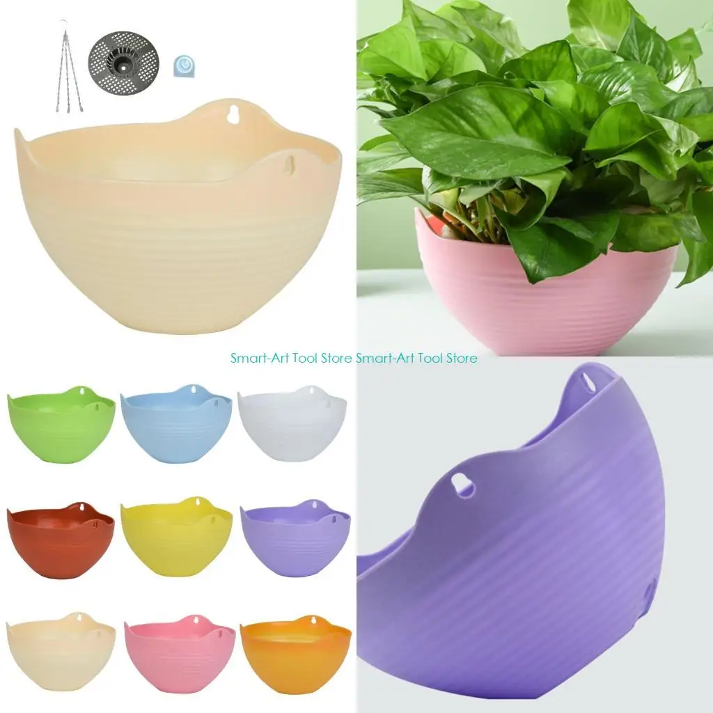 

E1PB Hydroponic Flower Pot Imitation Resin Weaving Hanging Wall Container
