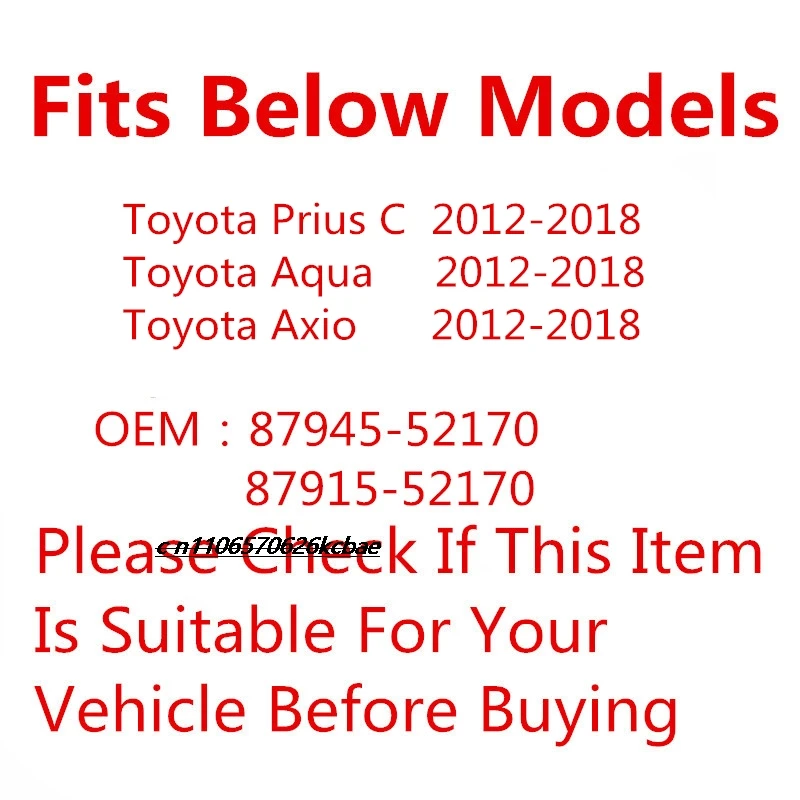 

Car Black Or White Side Mirror Cover For Toyota Prius C Aqua Axio 2012 2013-2018 Rearview Mirror Housing Automotive Accessories