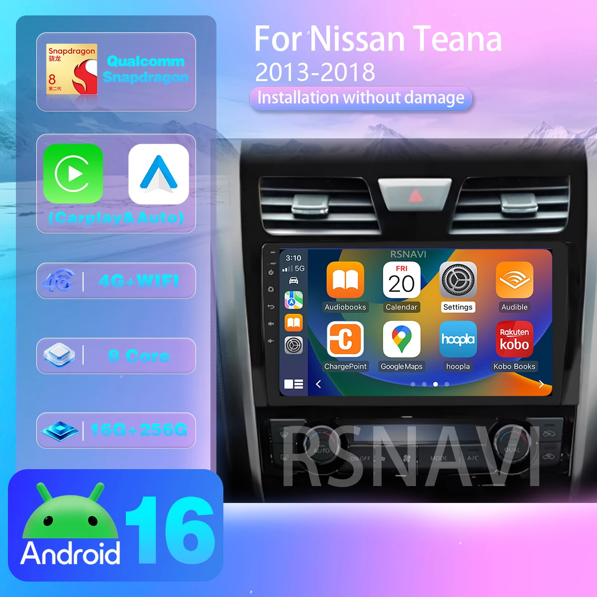 Android 16 For Nissan Teana J33 2013 - 2015 Autoradio Stereo Carplay Auto Car Radio Multimedia Player Ships in 24 hours Wireless