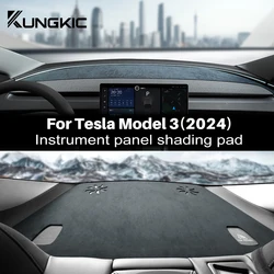 Anti-UV Dash Mat Sun-shading Top Flannel  For Tesla Model 3 2024 Highland Dashboard Cover Pad Sunshade Protector Car Accessories