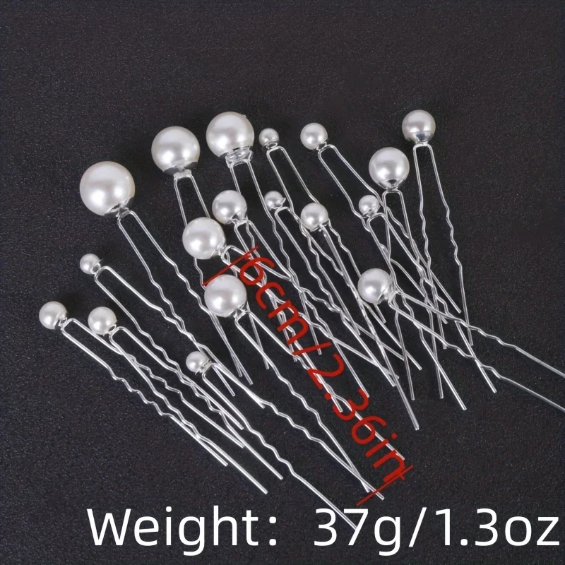 18Pcs Wedding Pearl Hair pins For Women Bride Bridal Hair Accessories Fashion Women Hair Clips Many Wedding Hair Jewelry Hairpin