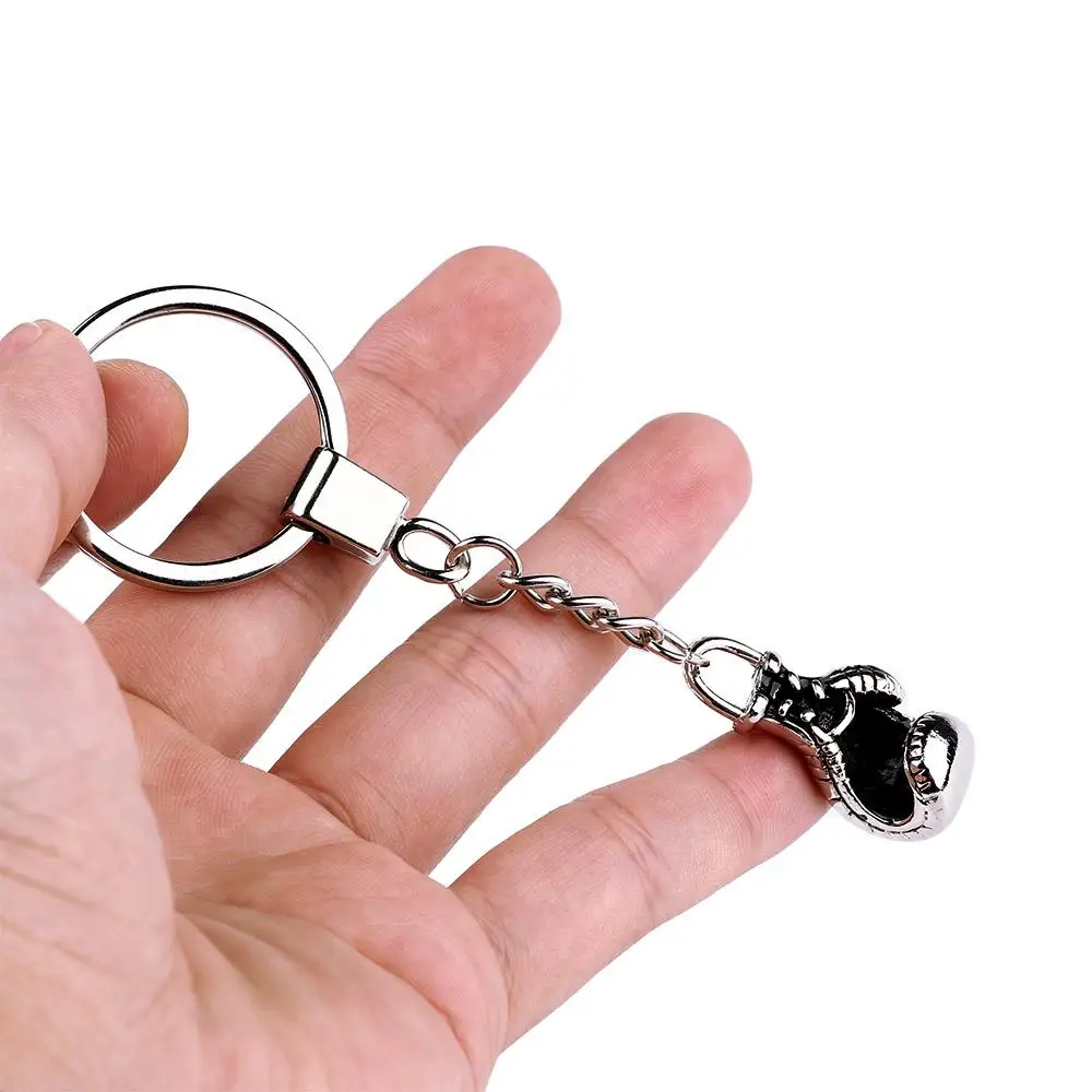 1PC Exquisite New Gift High Quality Car Alloy Glove Metal Keychain Keyfob Key Ring Boxing Gloves