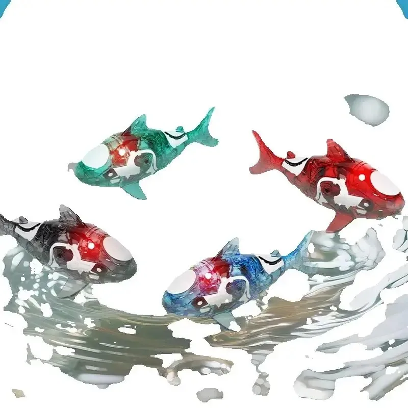 Electric Pet Shark Toy, Sensory Light-Up Fish Play Water Pet, Realistic Fish Toy for Kids, Interactive Aquarium Gift