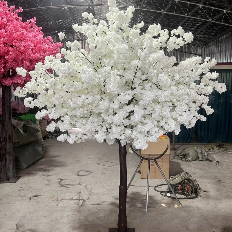 

Artificial white cherry blossom tree, for shopping malls, hotels, wedding decorations, cherry blossom scenic spots, wishing tree