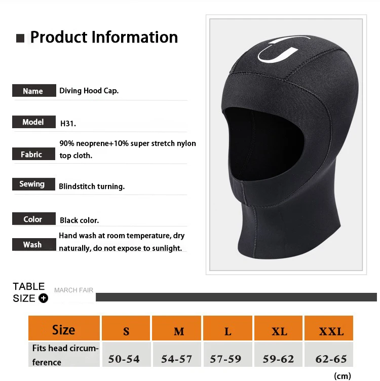 

【3mm Neoprene Diving Gear】 - Cap, Gloves, Socks for Warmth & Protection | Adult Dive Accessories for Diving, Surfing, Swimming