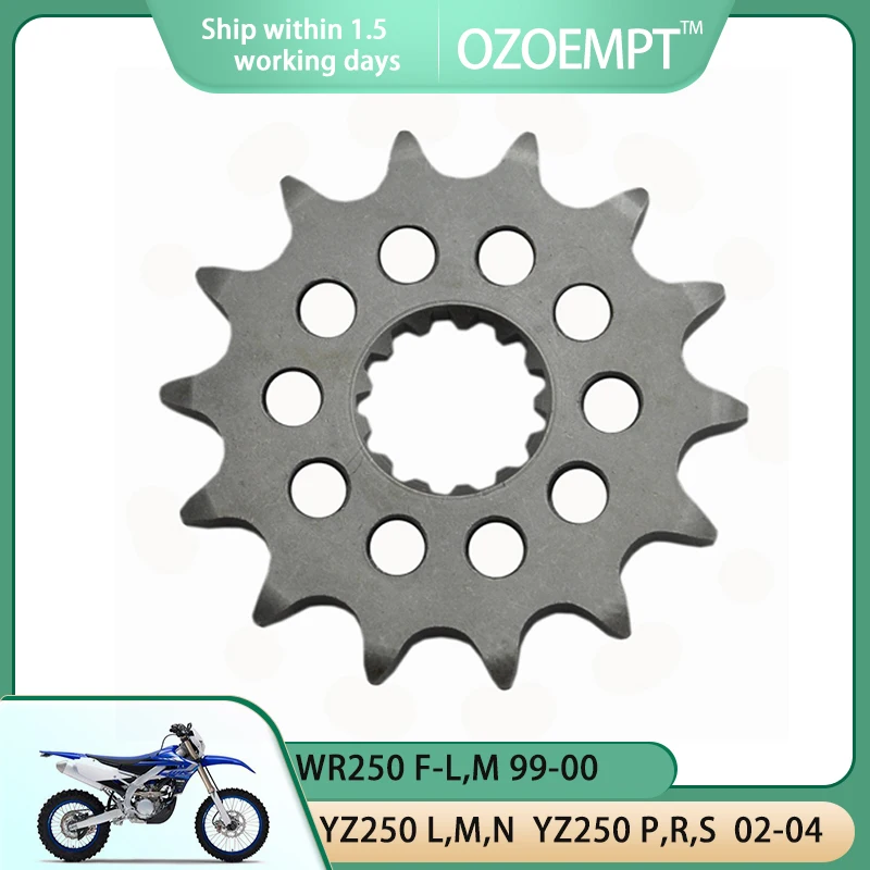 OZOEMPT 520-14T Motorcycle Front Sprocket Apply to WR250 F-L,M YZ250 L,M,N,P,R,S,T,V,W,X,Y,Z,A1,B1,D2,E2,F2,G2,H2,J2,K21P8,1SS