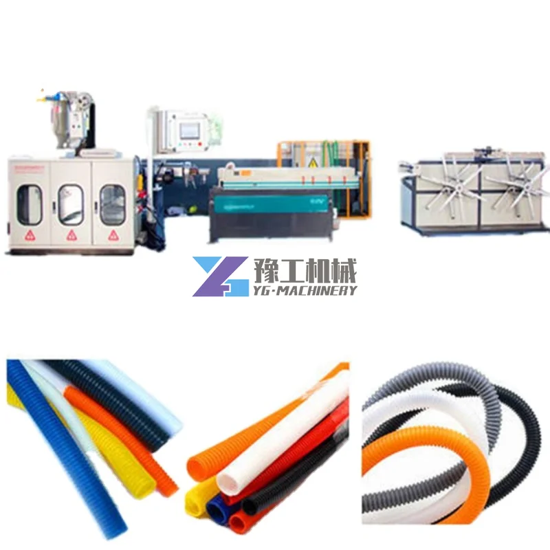 Plastic Machine Manufacturer Since 1997 PP PE PVC PA Nylon Plastic Flexible Corrugated Conduit Pipe Making Machine