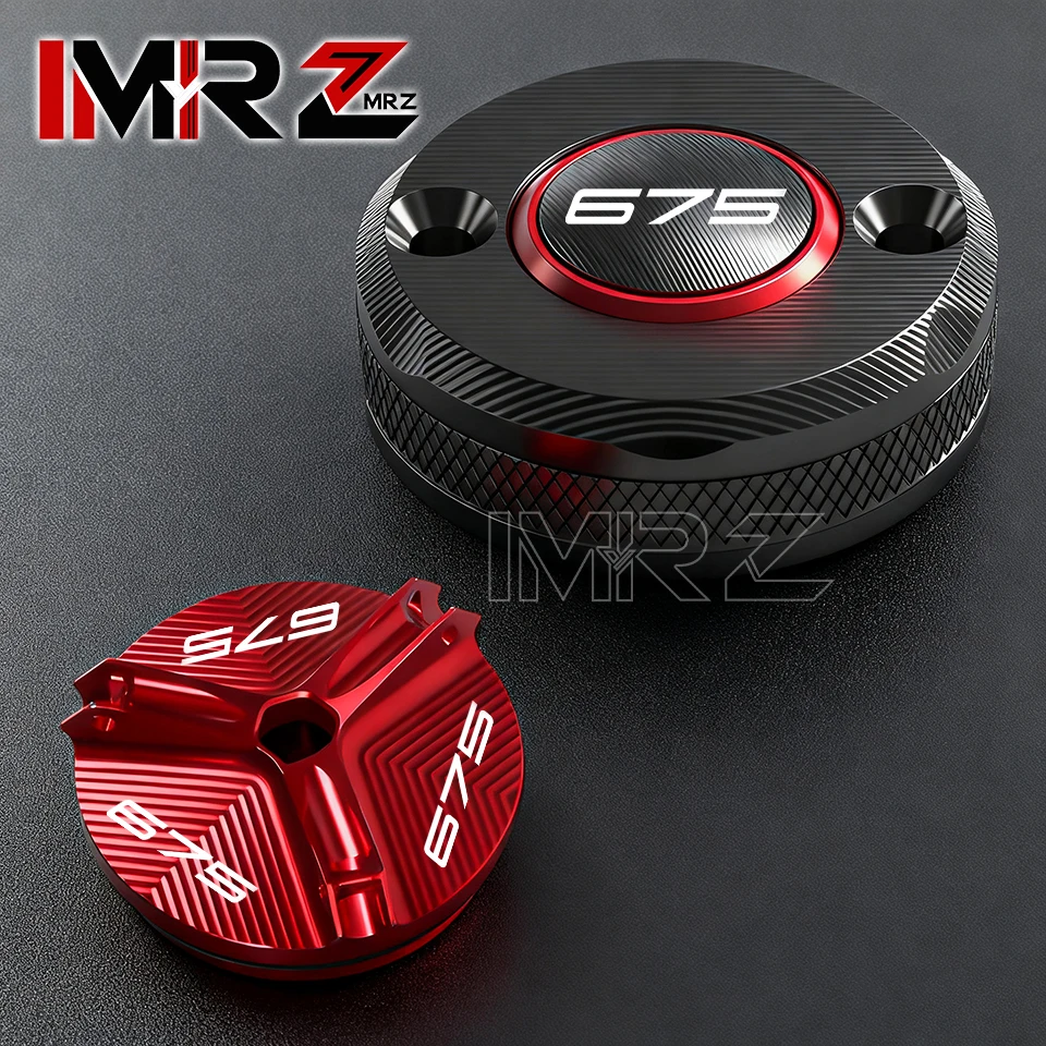 Motorräder Brems Flüssigkeit Reservoir Abdeckungen Motor Stecker Öl Füllstoff Ventil Kappe Für 675 SR 675 SS 675NK NK675 675 SR SS NK SR-R 675SR-R