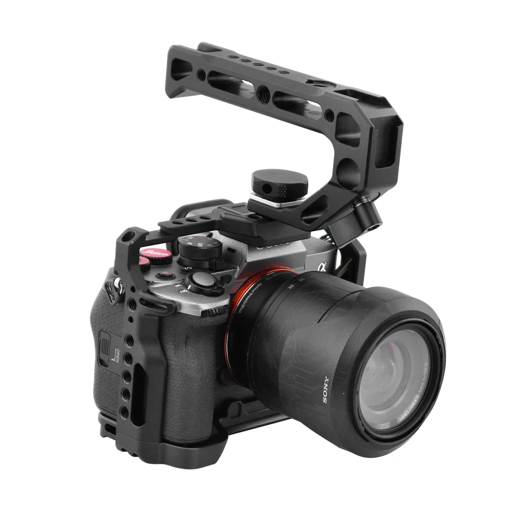DSLR Sony A7M4 M3 R3R2 R5 A7IV/III/A1Camera Cage rig With Arca Swiss Slot 1/4\