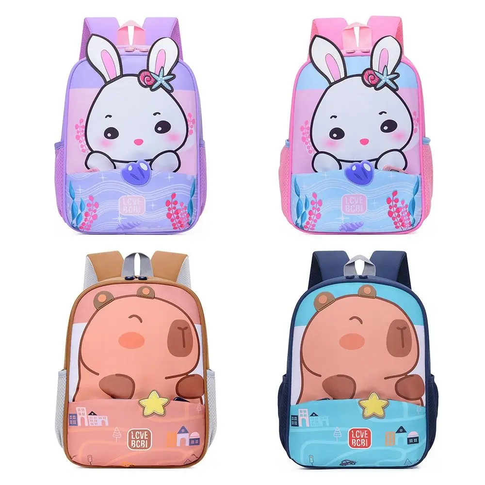 

New Capybara/Rabbit Capybara Backpack Large Capacity Multi-pocket School Bag Bookbags For 3-6 Years Old Kids