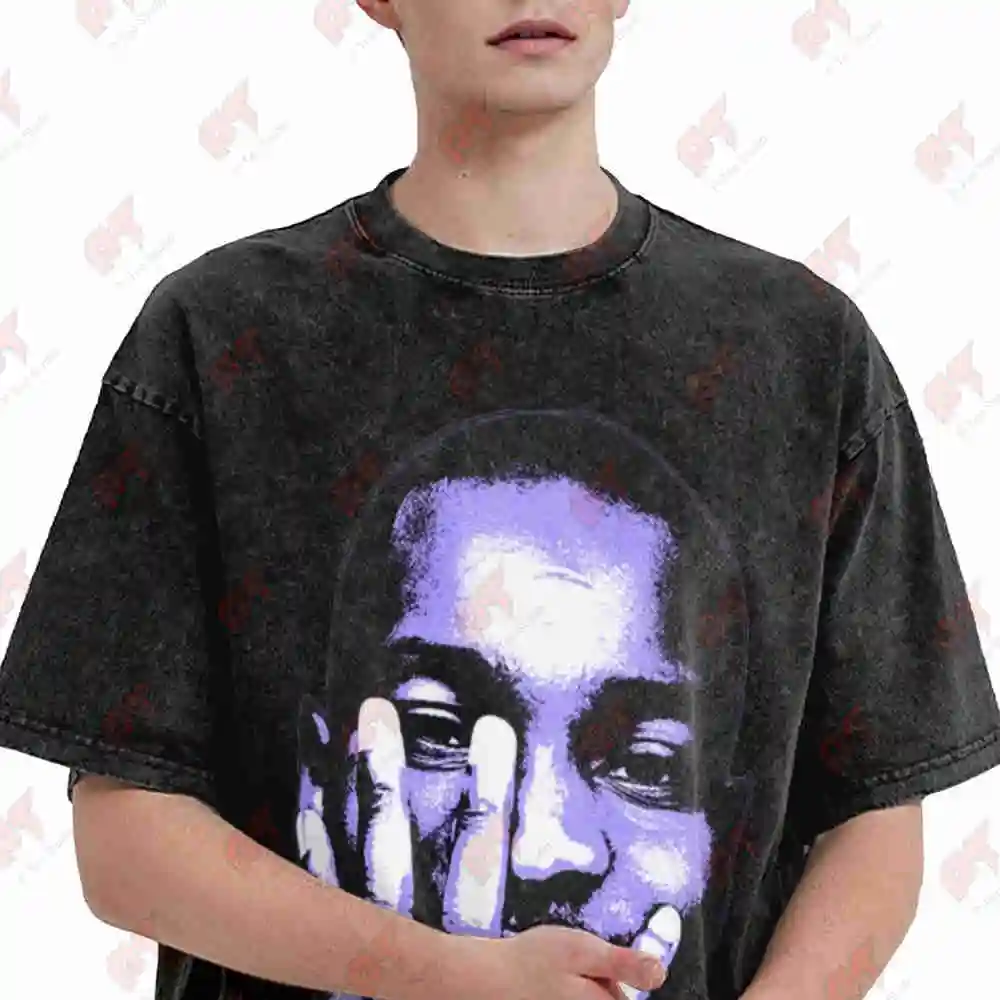 Santan Dave Big Head Vintage Boxy Vintage Washed Tee Pure Cotton T-Shirt