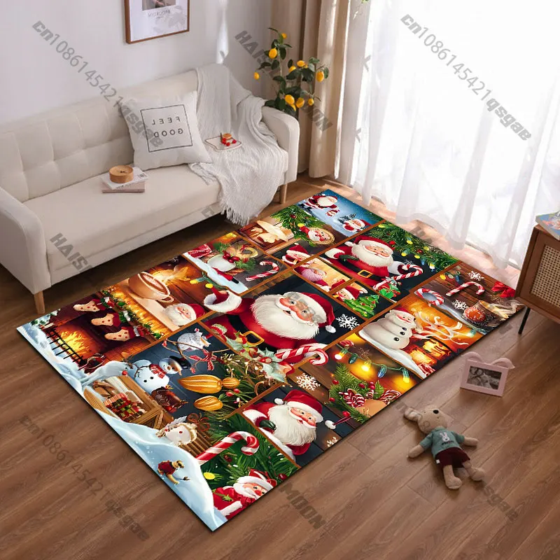 

Christmas festive celebration and decorations carpet Yoga living room room decor children's crawling mat doormat area rug
